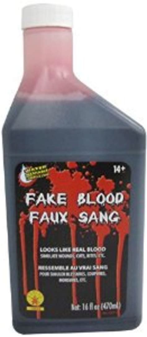 fake blood that won t stain clothing|washable stage blood.